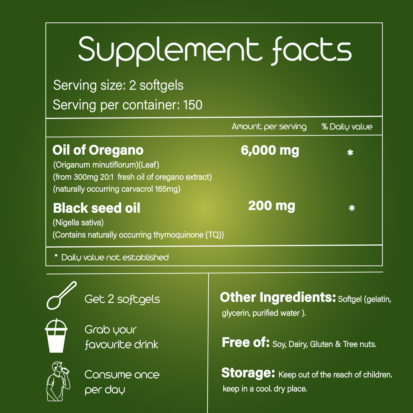 NaturaVelle™ Oil of Oregano Soft Capsules with Black Seed Oil (180 Softgels) - 67% OFF LIMITED TIME OFFER