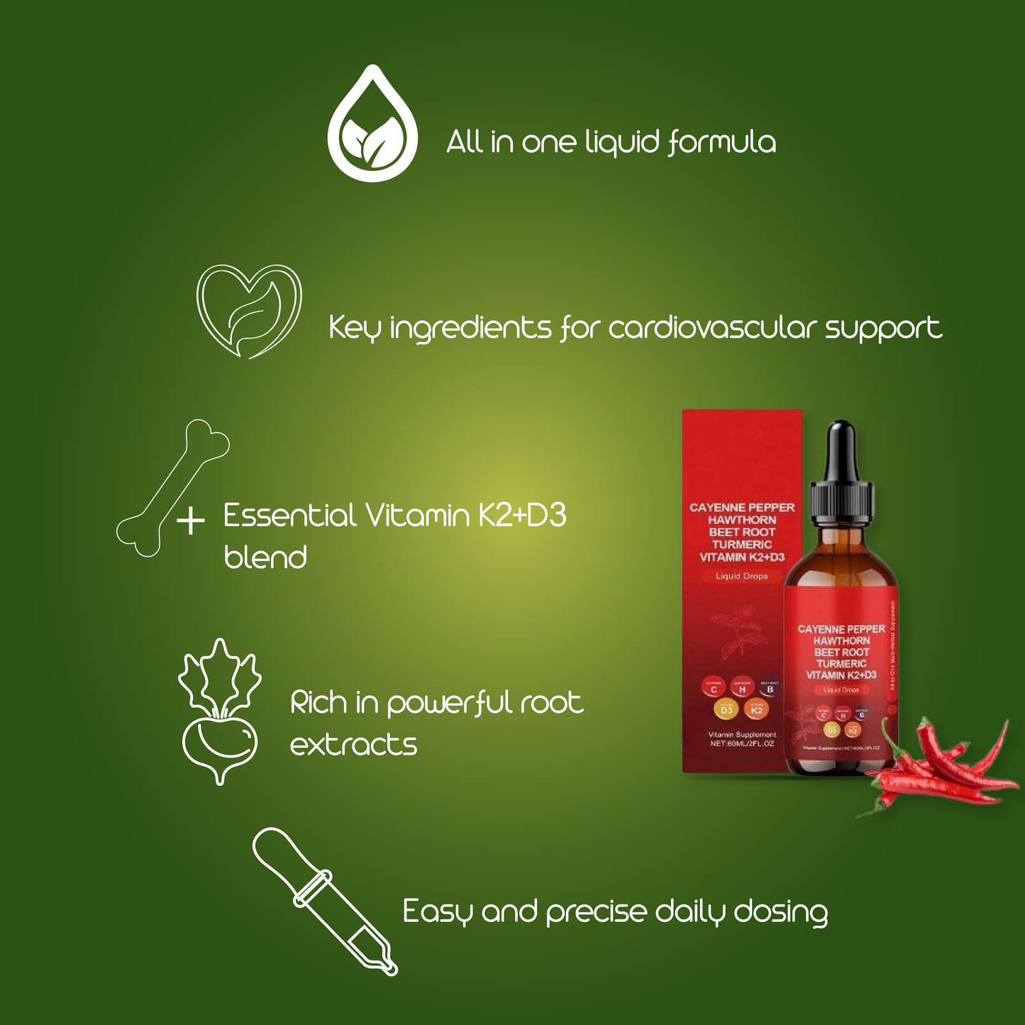 NaturaVelle™ Vitality & Wellness Drops: Cayenne & Superfoods (60 ML)